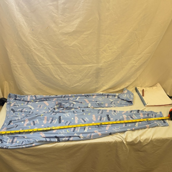 Joyspun Weekend Vibes Pajamas Set Pants T-Shirt Blue Super Soft Womens Sz 2X - Picture 9 of 12